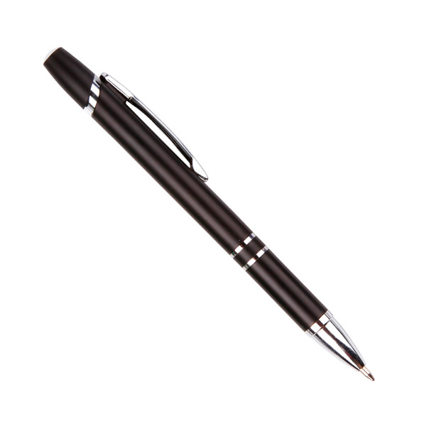 BL-022, Boligrafo con tinta negra, colores: plata, azul, negro, rojo y verde