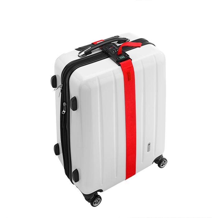 TX-045, Cinta textil de seguridad para equipaje con bascula digital