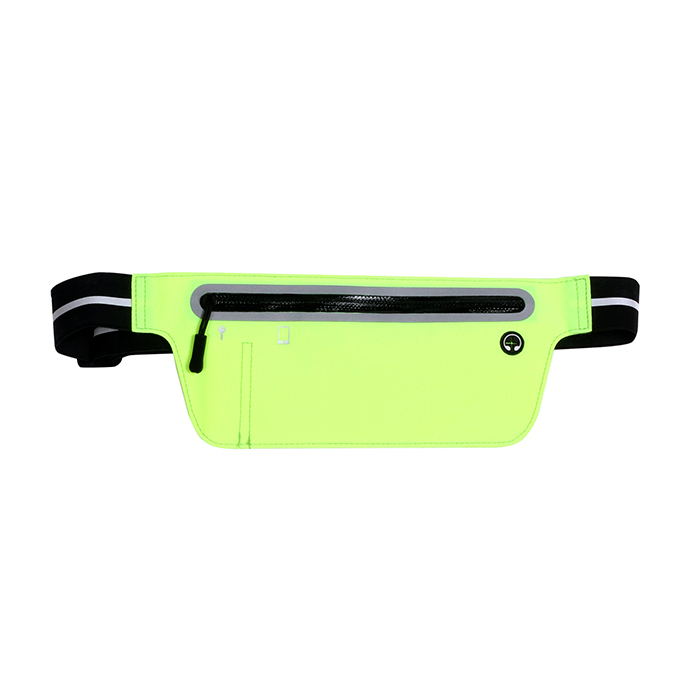 TX-077, Cinturon deportivo slim ajustable resitente al agua con salida para audifonos colores: azul, gris, rosa y verde.